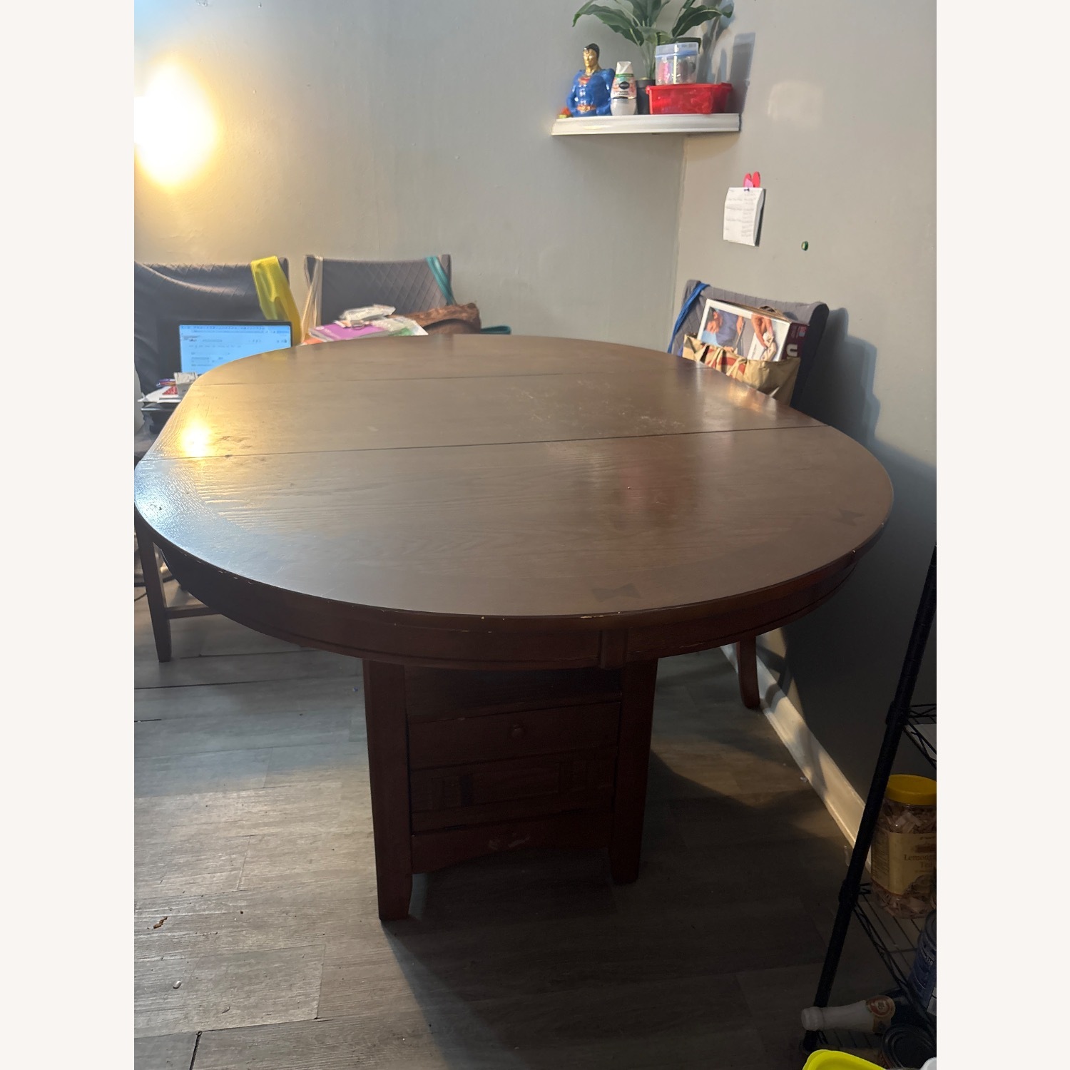 Dark Brown Dining Table - image-3