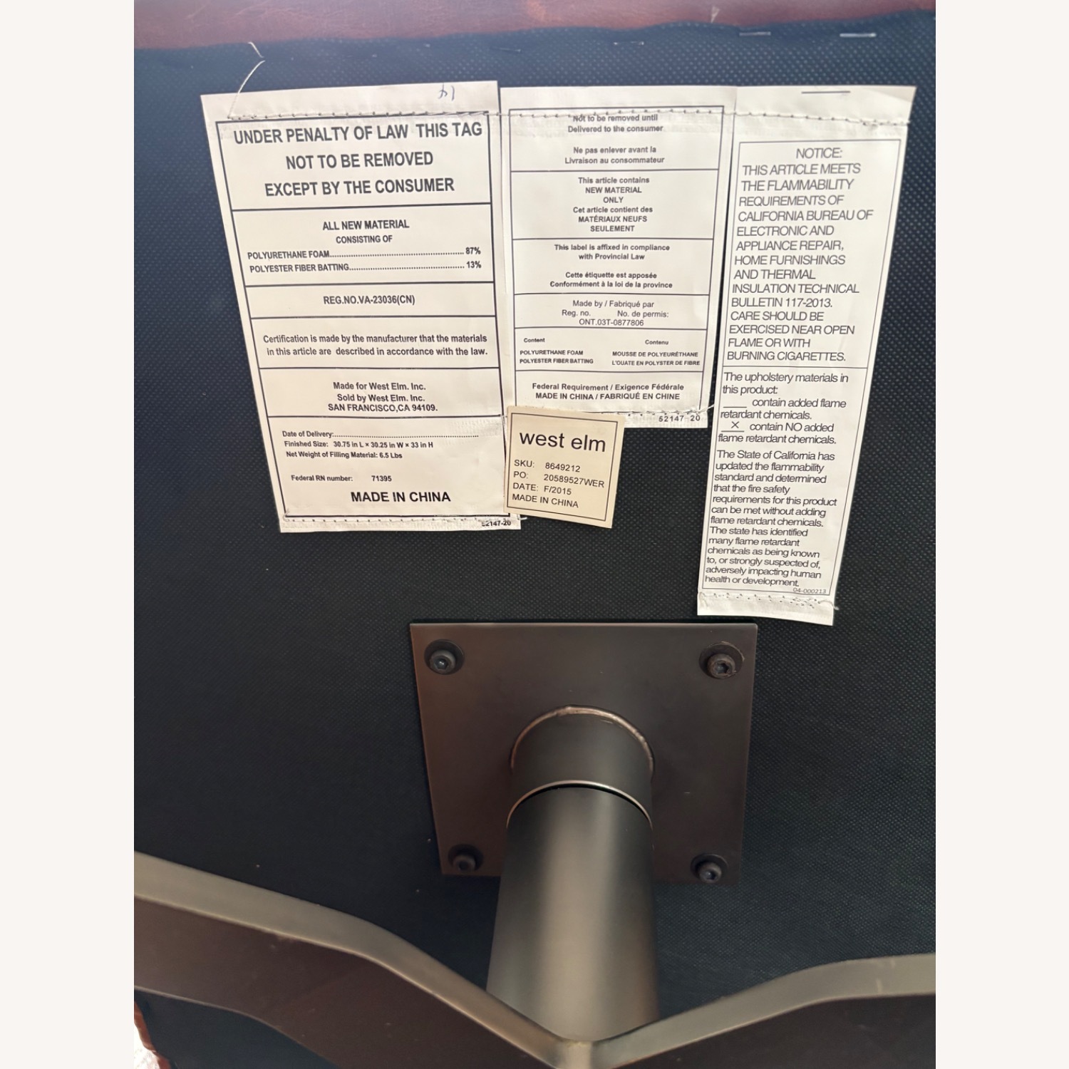 West Elm Lucas Saddle Leather Swivel Base Chairs - image-10