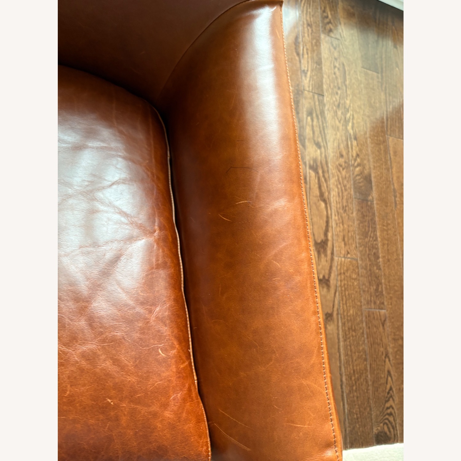 West Elm Lucas Saddle Leather Swivel Base Chairs - image-7