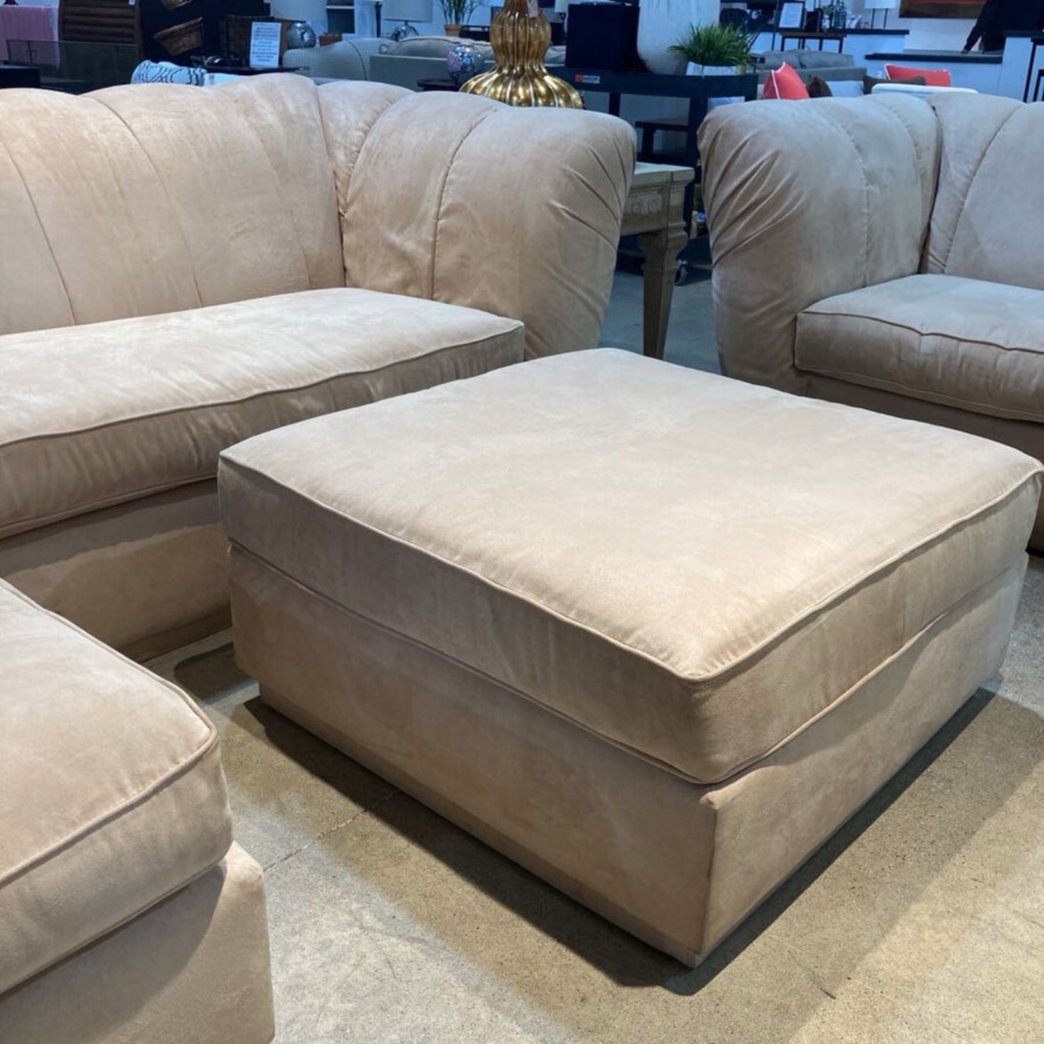 2pc Microfiber Left Chaise W Ottoman Sectional - image-5