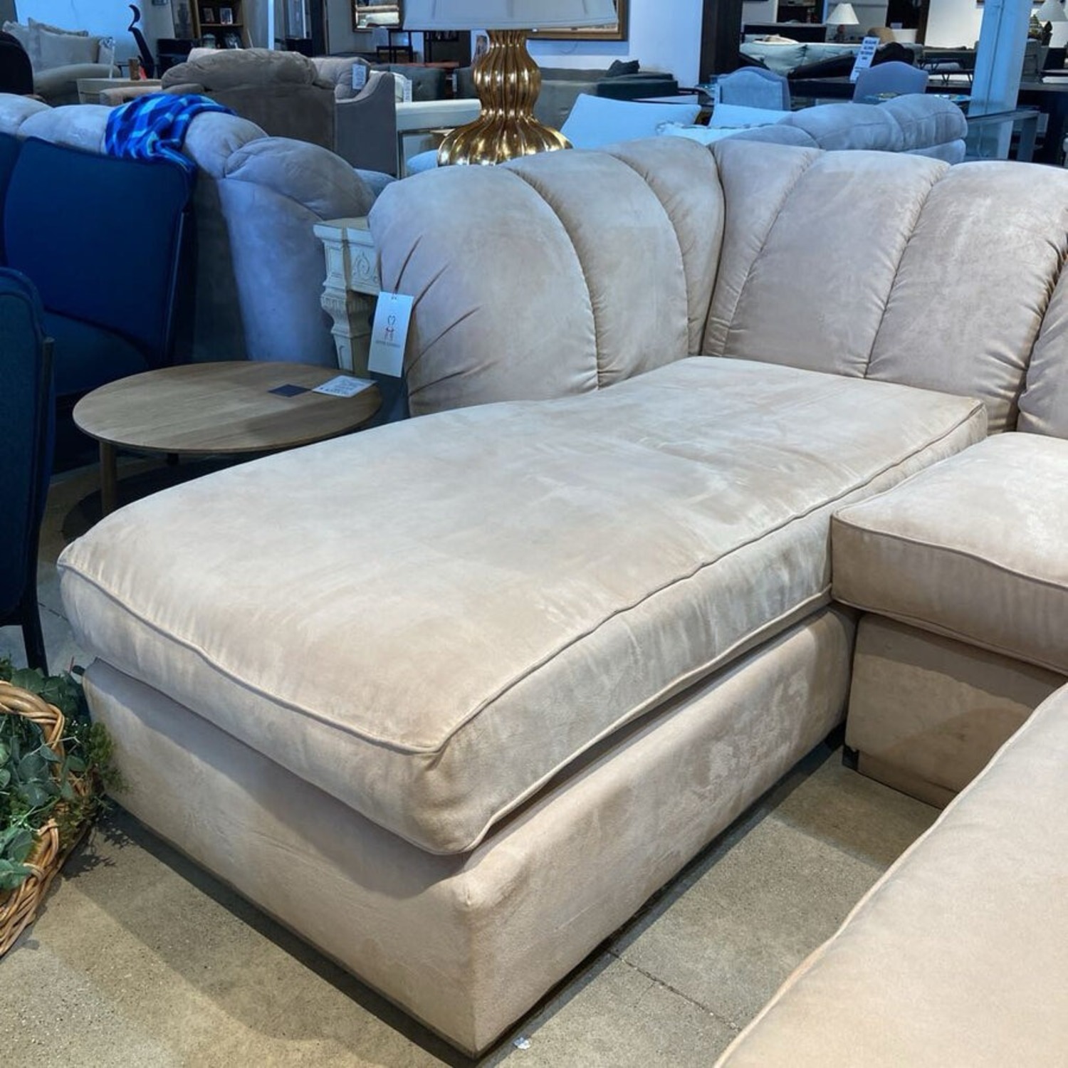 2pc Microfiber Left Chaise W Ottoman Sectional - image-4