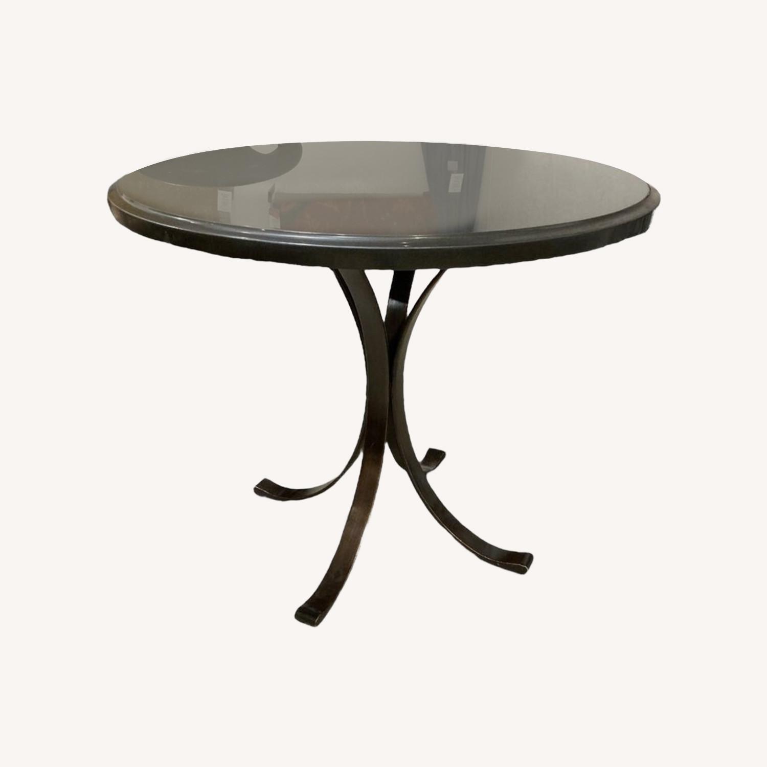 Metal Base Tulip W Granite Top Dining Table - image-0