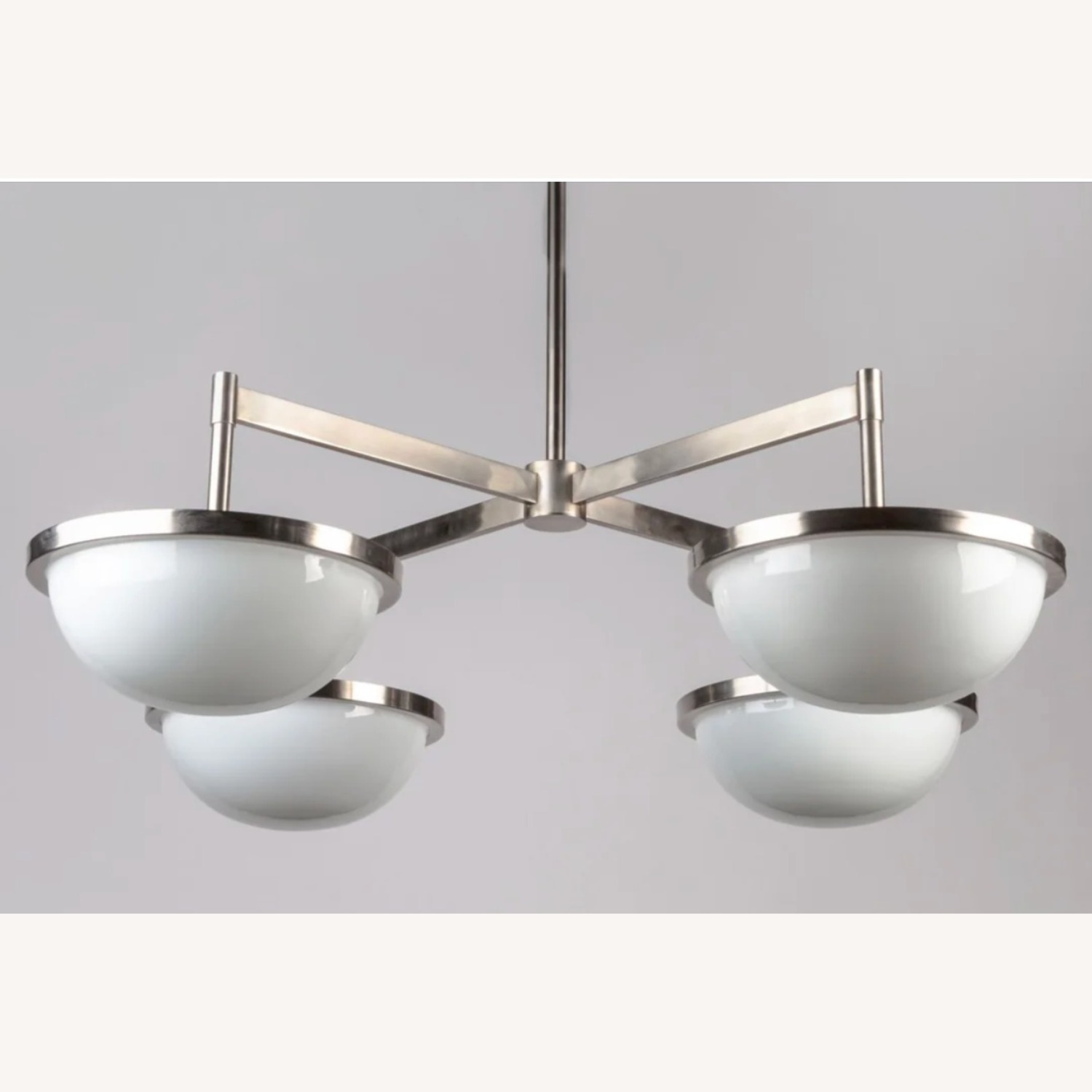 Nevins 10 Chandelier White Metal Ceiling Lamp - image-1