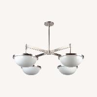 Nevins 10 Chandelier White Metal Ceiling Lamp