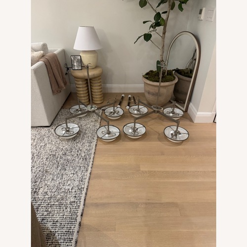 Used Nevins 10 Chandelier White Metal Ceiling Lamp for sale on AptDeco