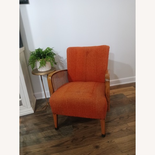 Used Orange Boucle Accent Chair for sale on AptDeco