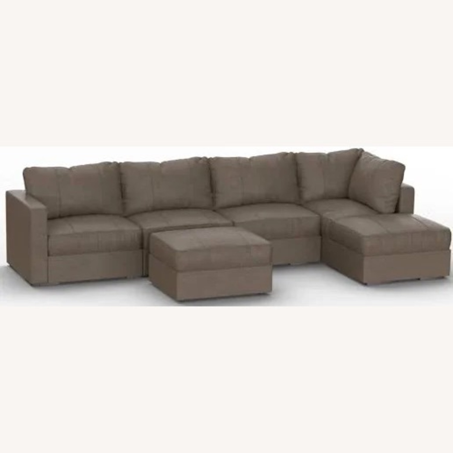 LoveSac Venetian Taupe Velvet 4 Seat Sectional - image-4