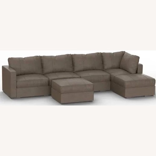 Used LoveSac Venetian Taupe Velvet 4 Seat Sectional for sale on AptDeco