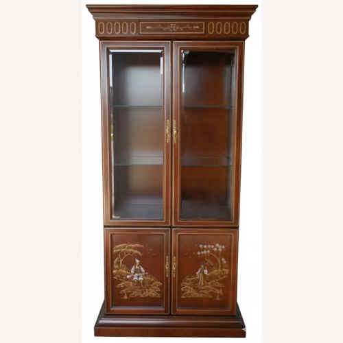 Used Chinoiserie Asian China Display Curio Cabinet for sale on AptDeco