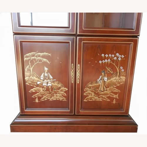 Used Chinoiserie Asian China Display Curio Cabinet for sale on AptDeco