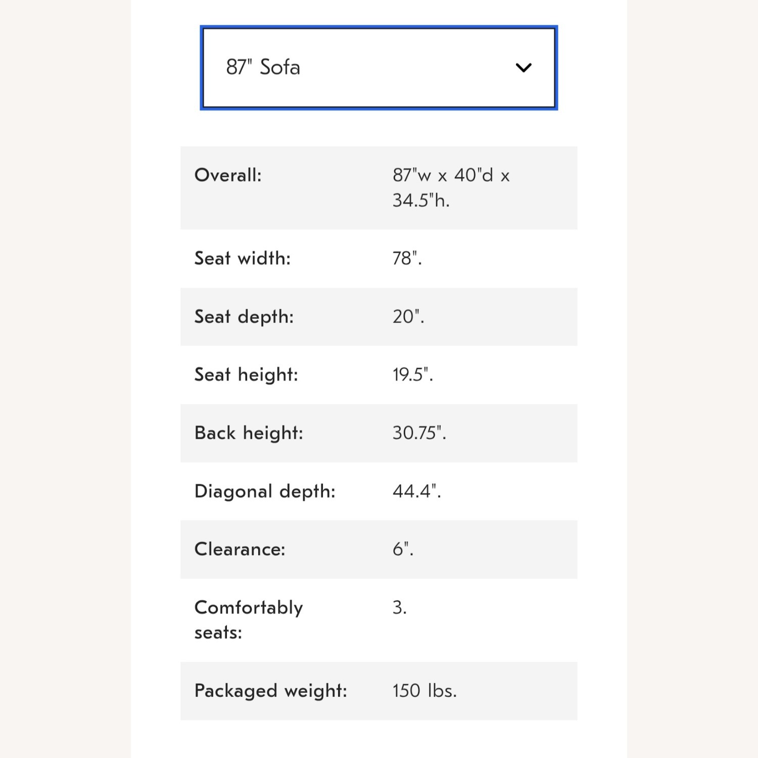 West Elm Paidge Dark Gray 3+ Seater Sofa - image-2