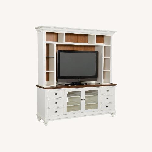 Used Havertys Nantucket White Wood Media Storage for sale on AptDeco
