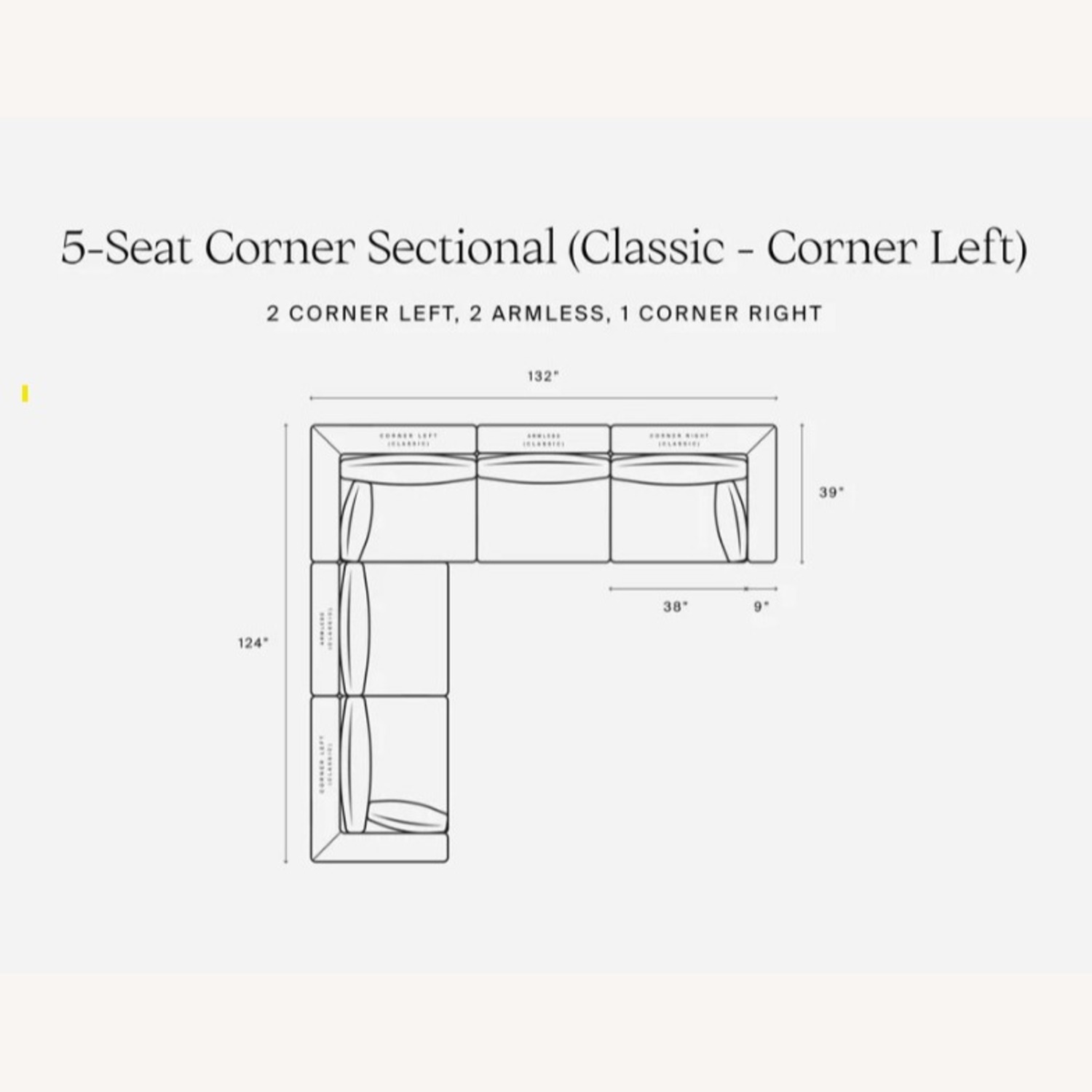 5 Piece Modular Sectional Sofa (White & Natural) - image-4
