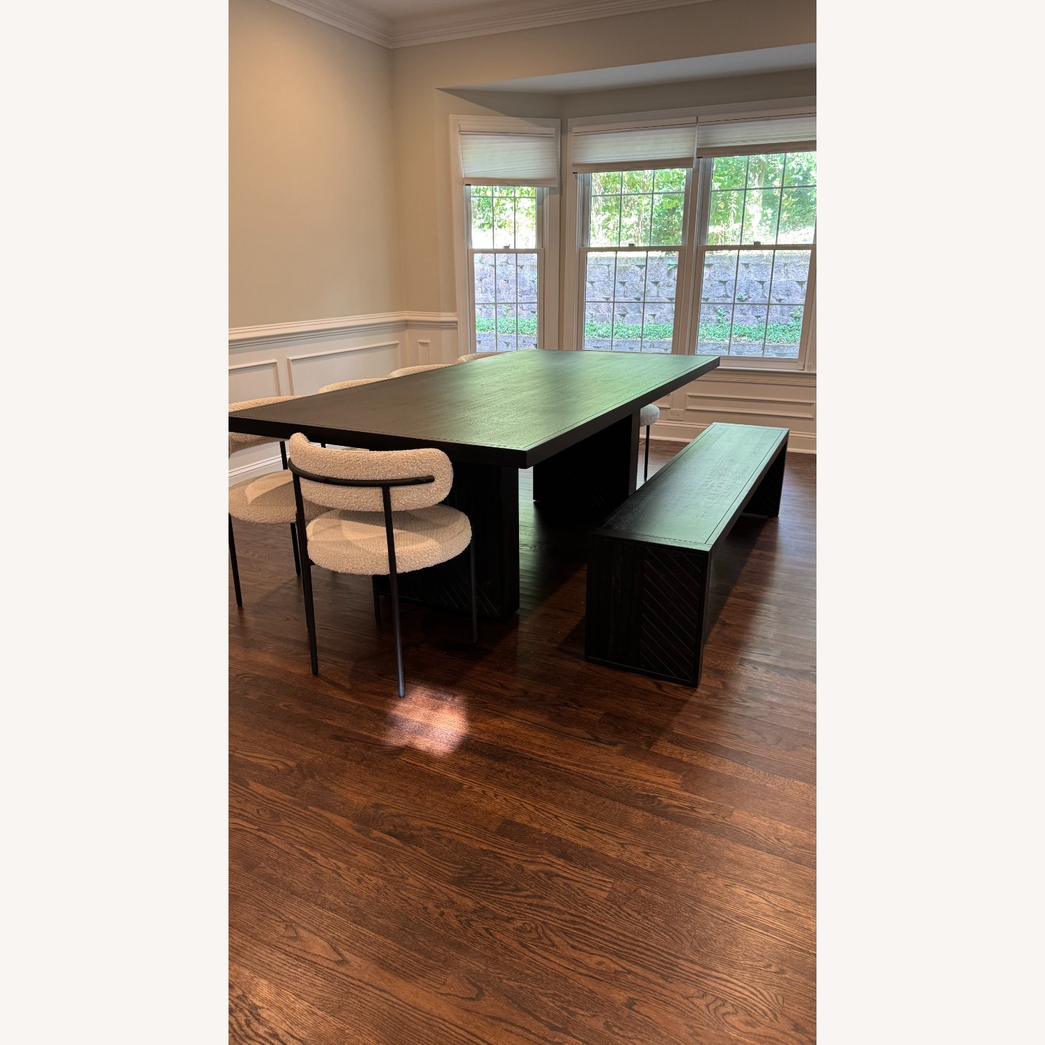 Crate & Barrel Dunewood Dining Table + Bench - image-4