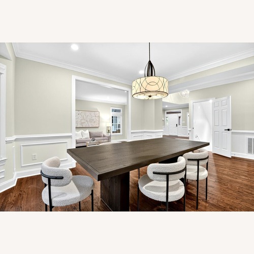 Used Crate & Barrel Dunewood Dining Table + Bench  for sale on AptDeco