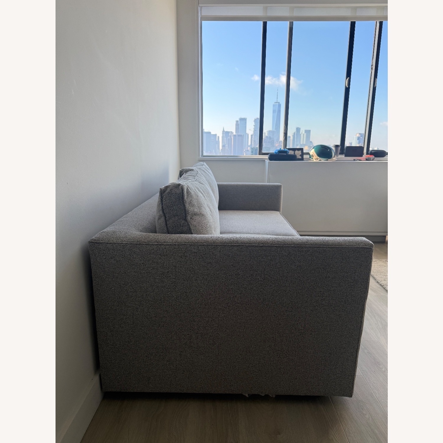 West Elm Harris Light Gray Fabric Sleeper Sofa - image-2
