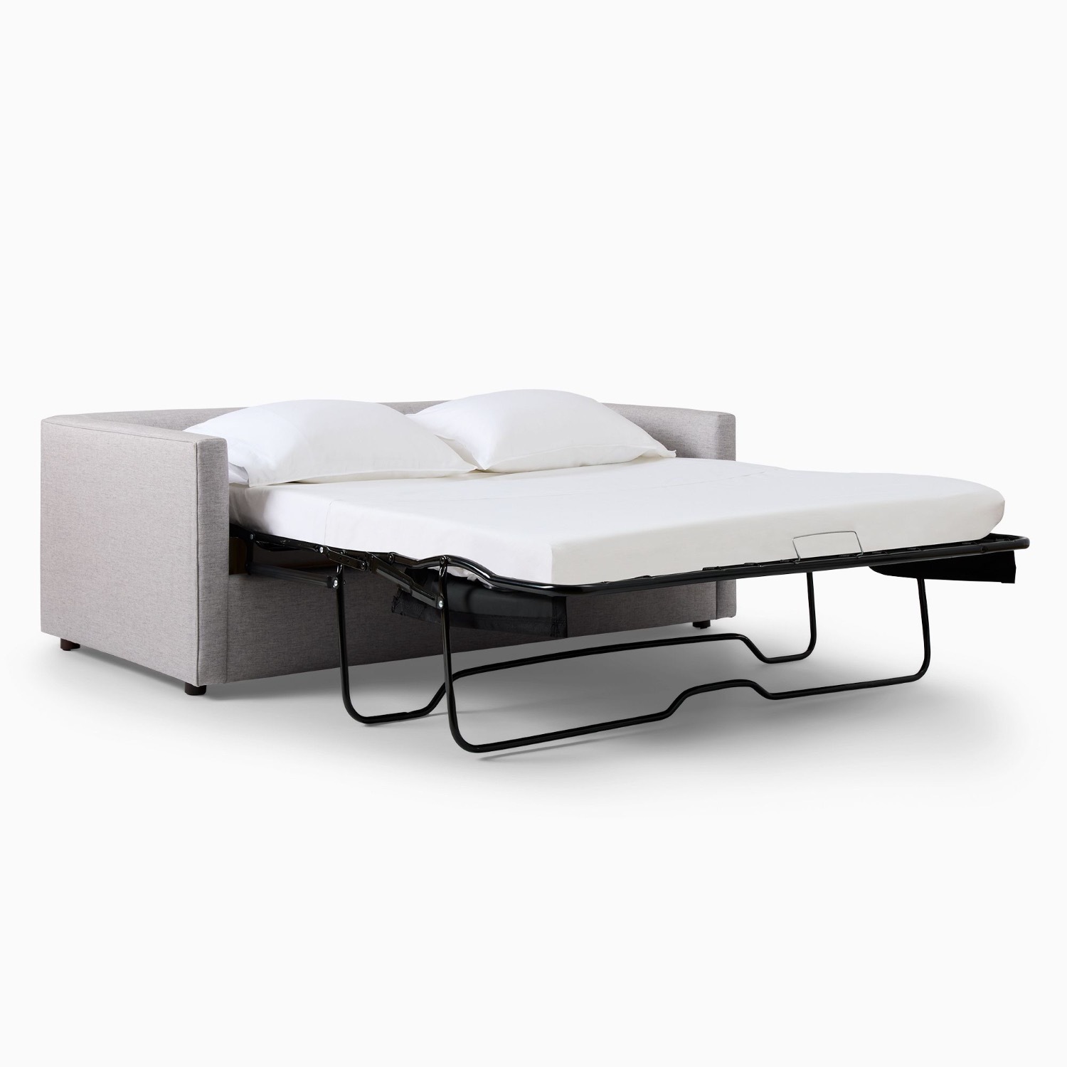 West Elm Harris Light Gray Fabric Sleeper Sofa - image-3