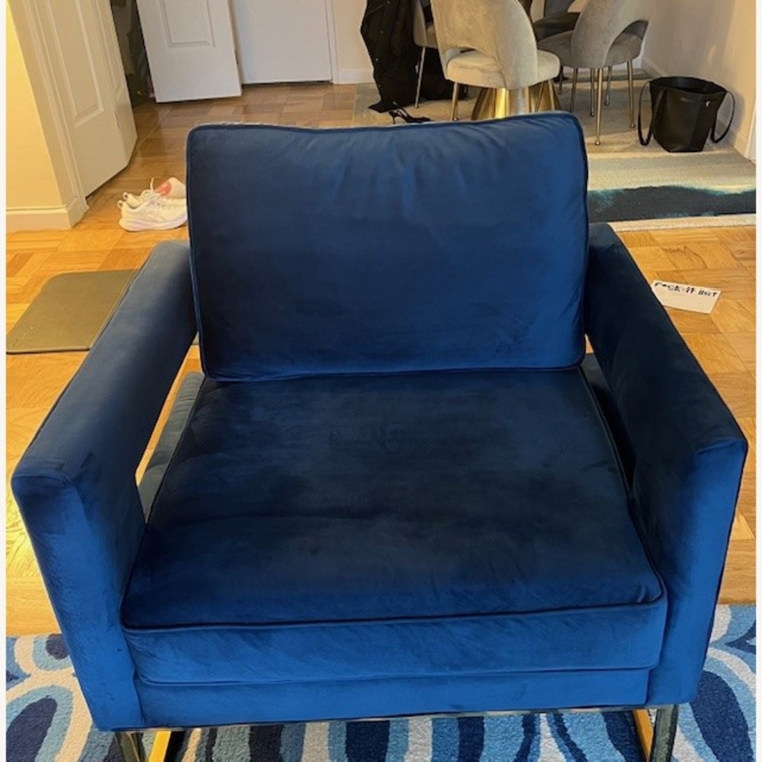 Wayfair Blue Velvet Accent Chair - image-2