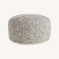 Crate & Barrel Fergus 30" Round Pouf