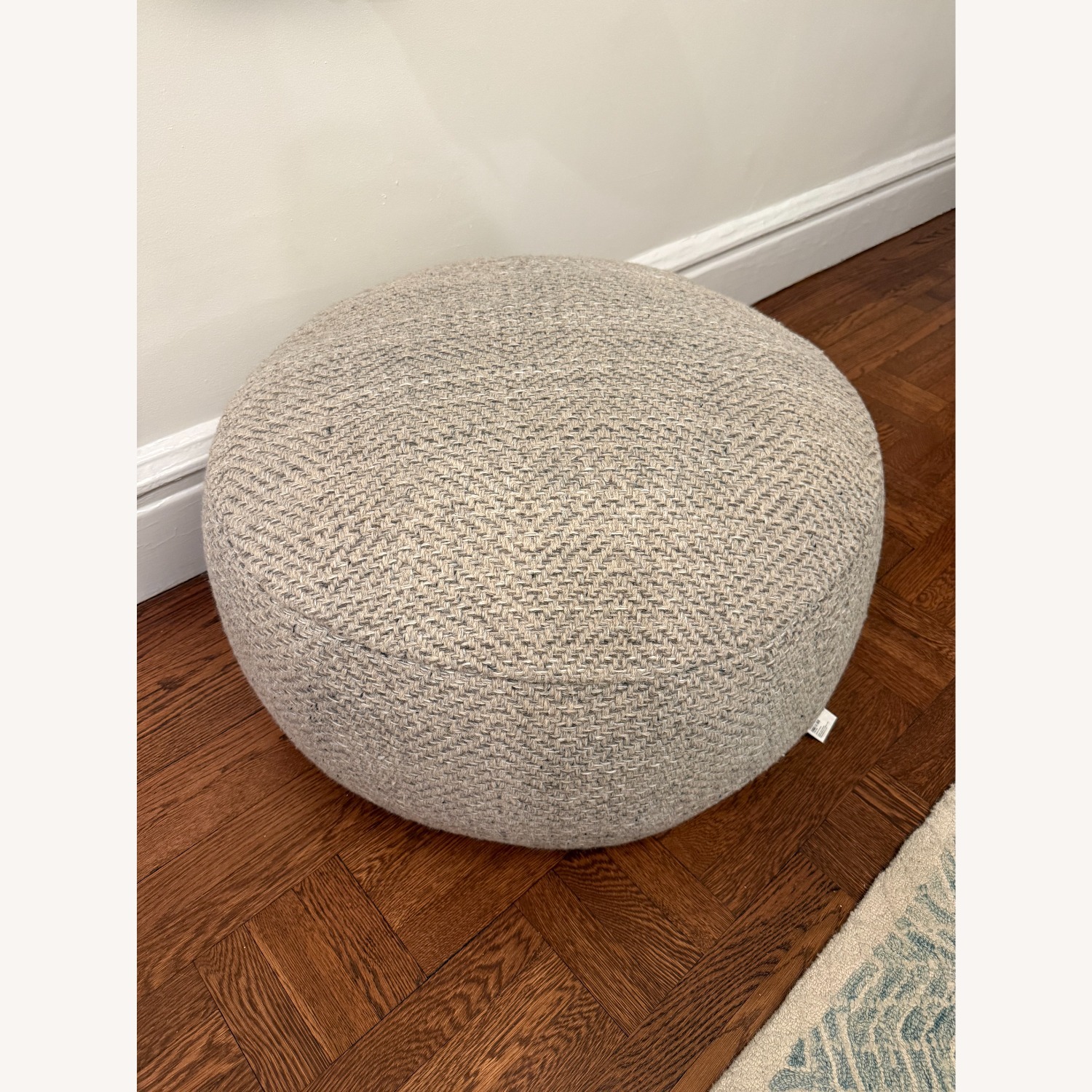 Crate & Barrel Fergus 30" Round Pouf - image-1