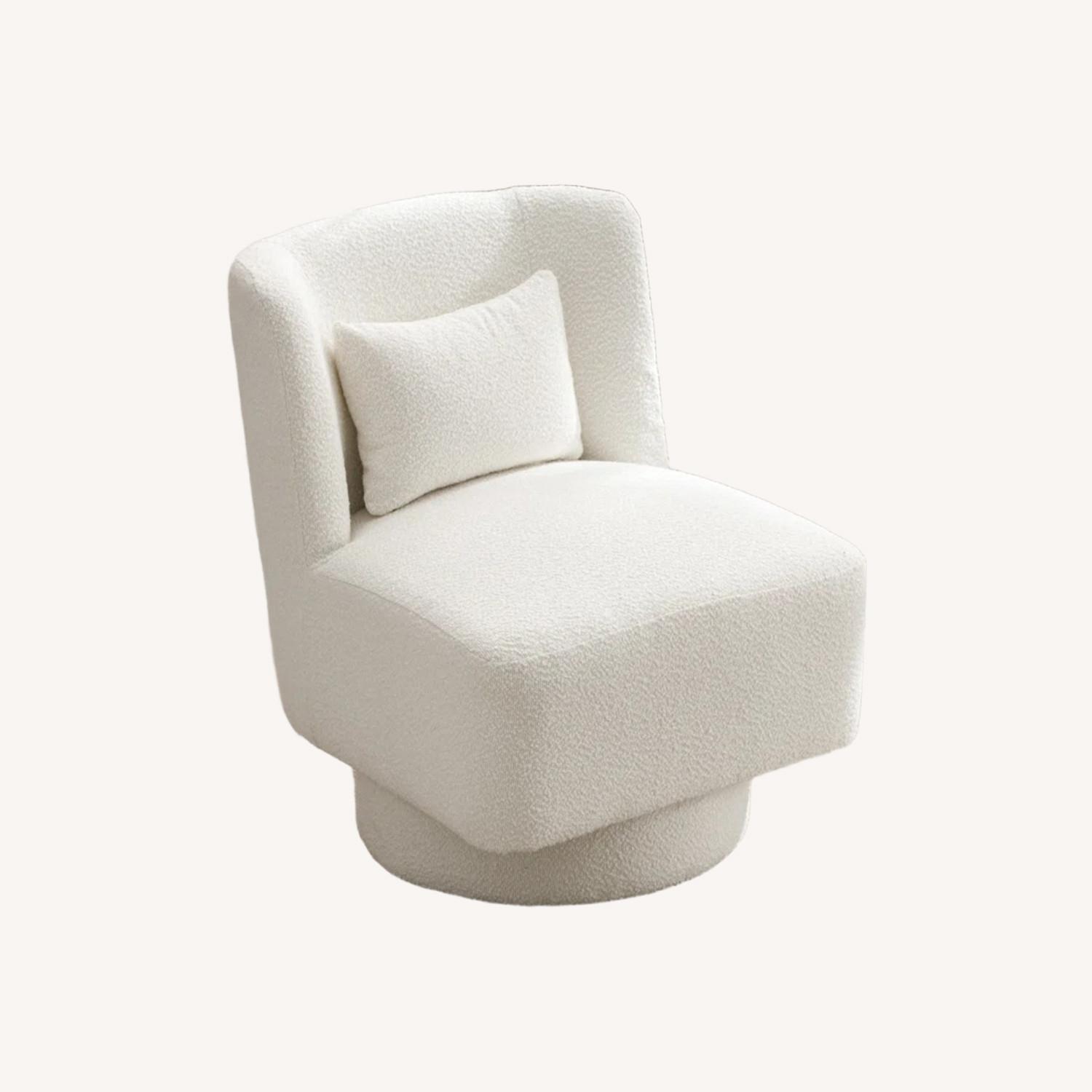 Wayfair Ollia White Boucle Accent Chair - image-0