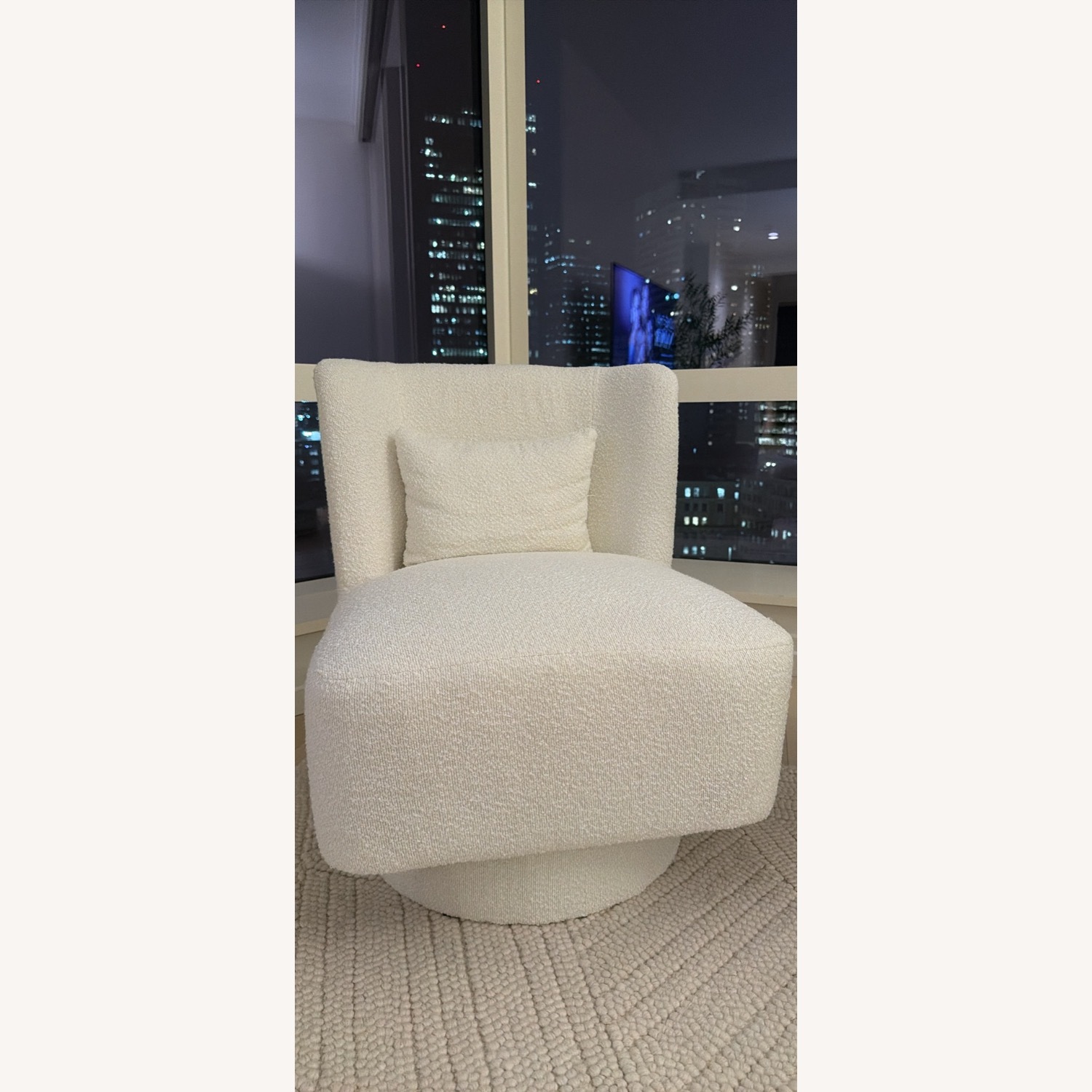 Wayfair Ollia White Boucle Accent Chair - image-1