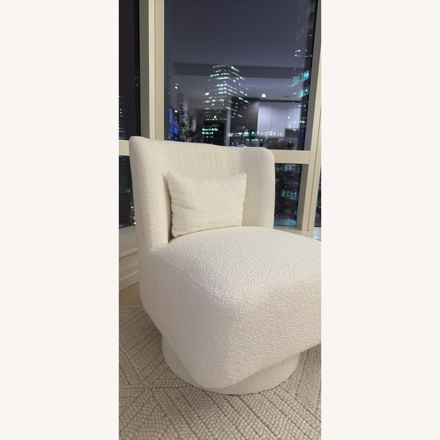 Wayfair Ollia White Boucle Accent Chair - image-3
