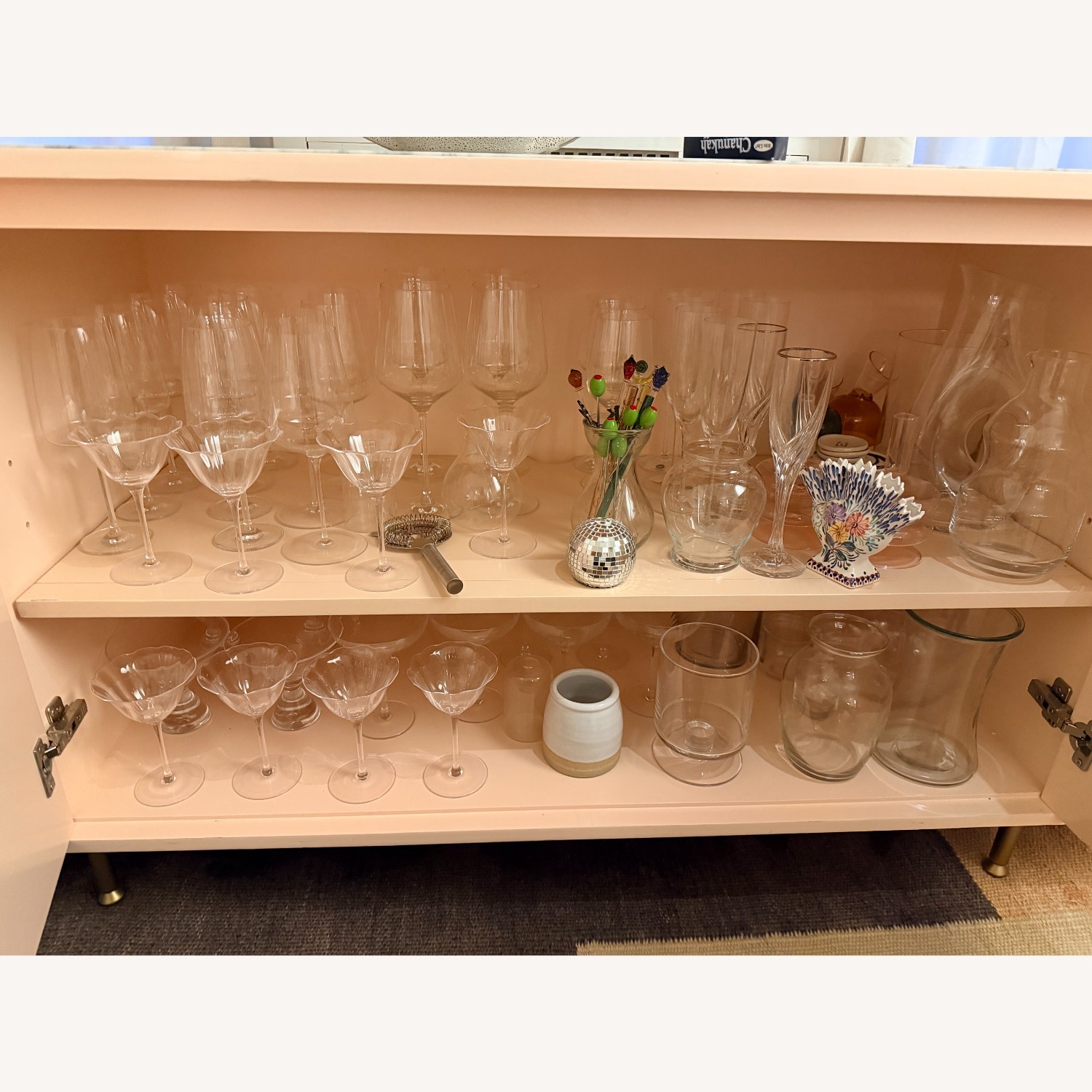 Anthropologie Hepworth Pink Lacquer Sideboard - image-5