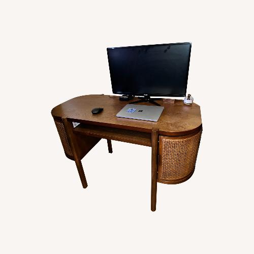 Used Mid-century Modern Wooden Desk with Storage for sale on AptDeco