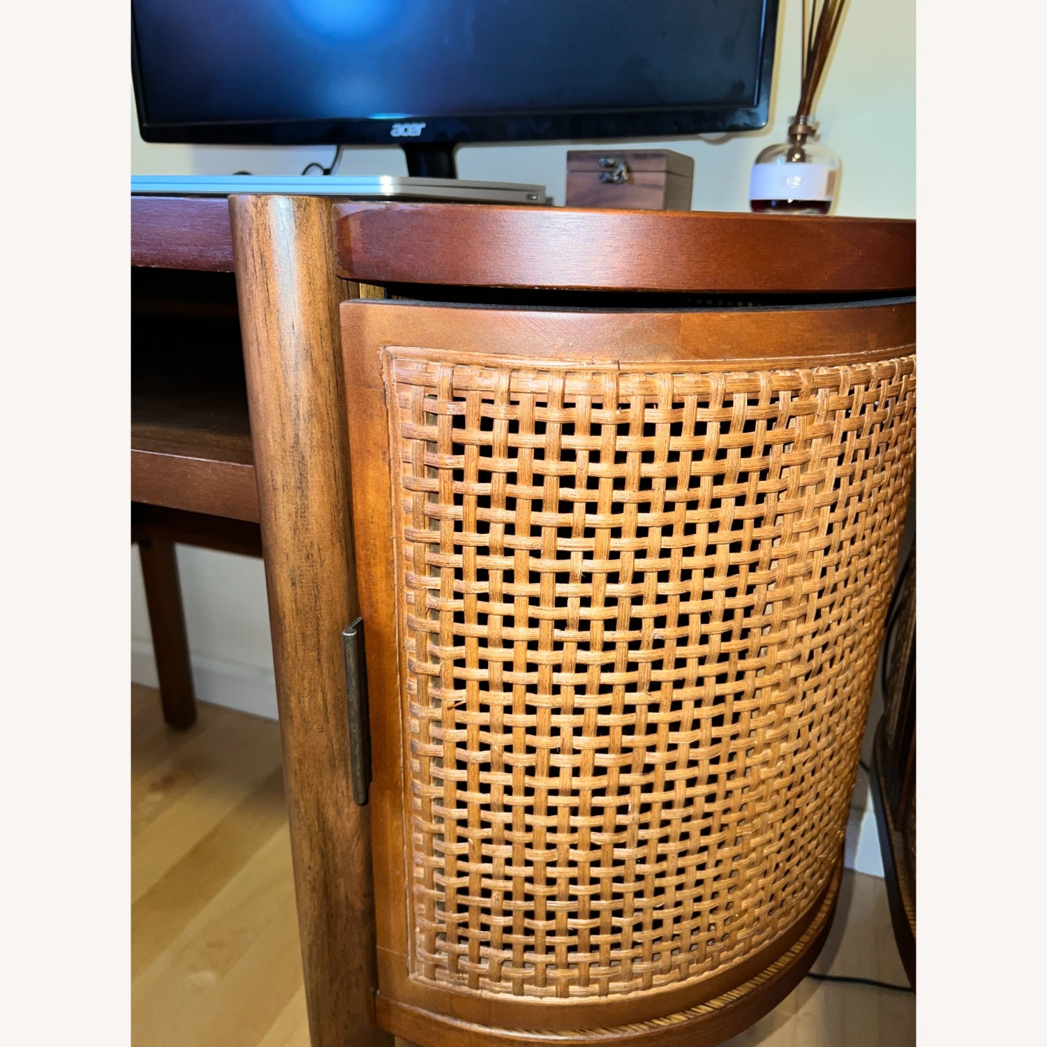 Mid-century Modern Wooden Desk with Storage - image-5