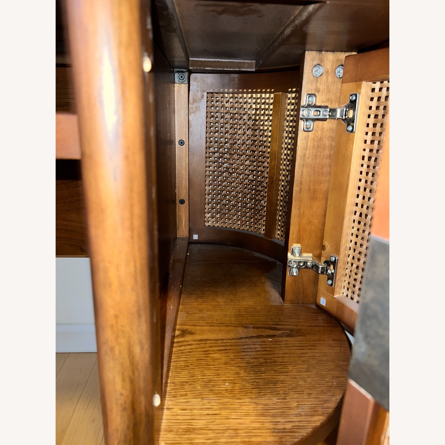 Mid-century Modern Wooden Desk with Storage - image-1