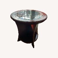 Dark Brown Wood Side Tables