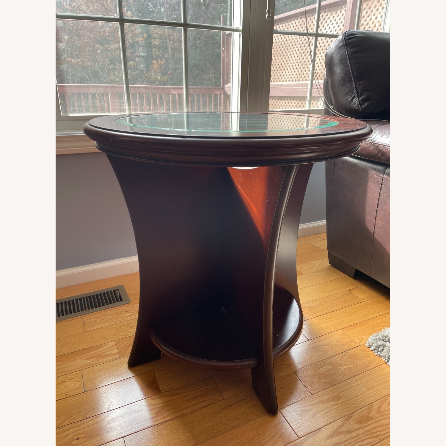 Dark Brown Wood Side Tables - image-2