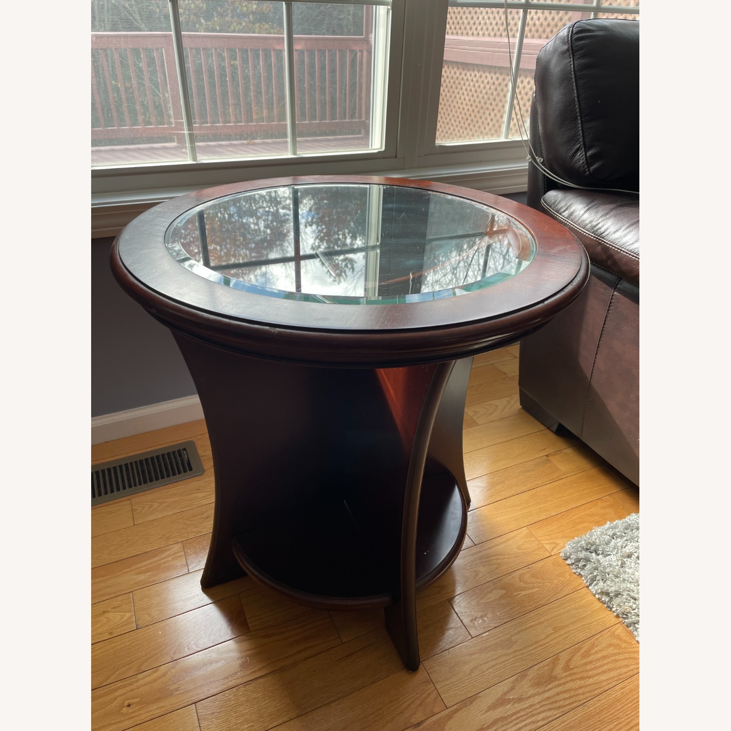 Dark Brown Wood Side Tables - image-3