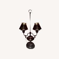 Antique Table Lamp With Floral Design