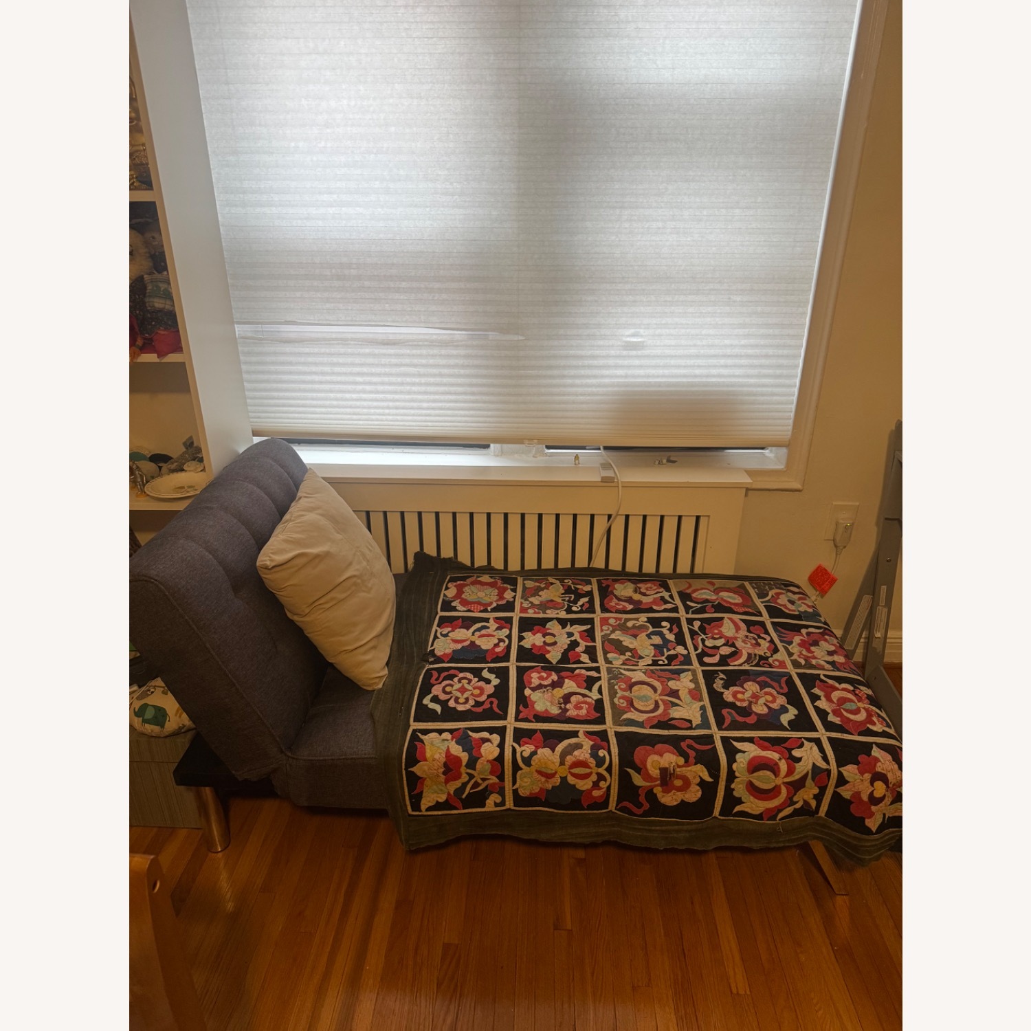 DHP Furniture Dark Gray Fabric Chaise Lounge - image-4