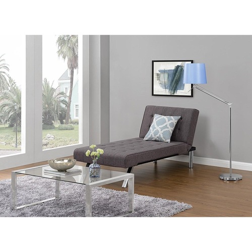 Used DHP Furniture Dark Gray Fabric Chaise Lounge for sale on AptDeco