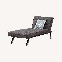 DHP Furniture Dark Gray Fabric Chaise Lounge