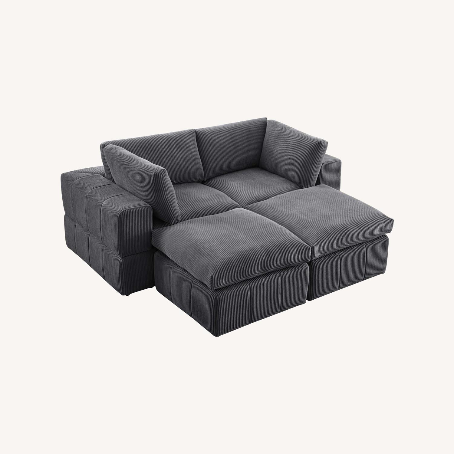 Laurynn 4 - Piece Corduroy Sectional - image-0