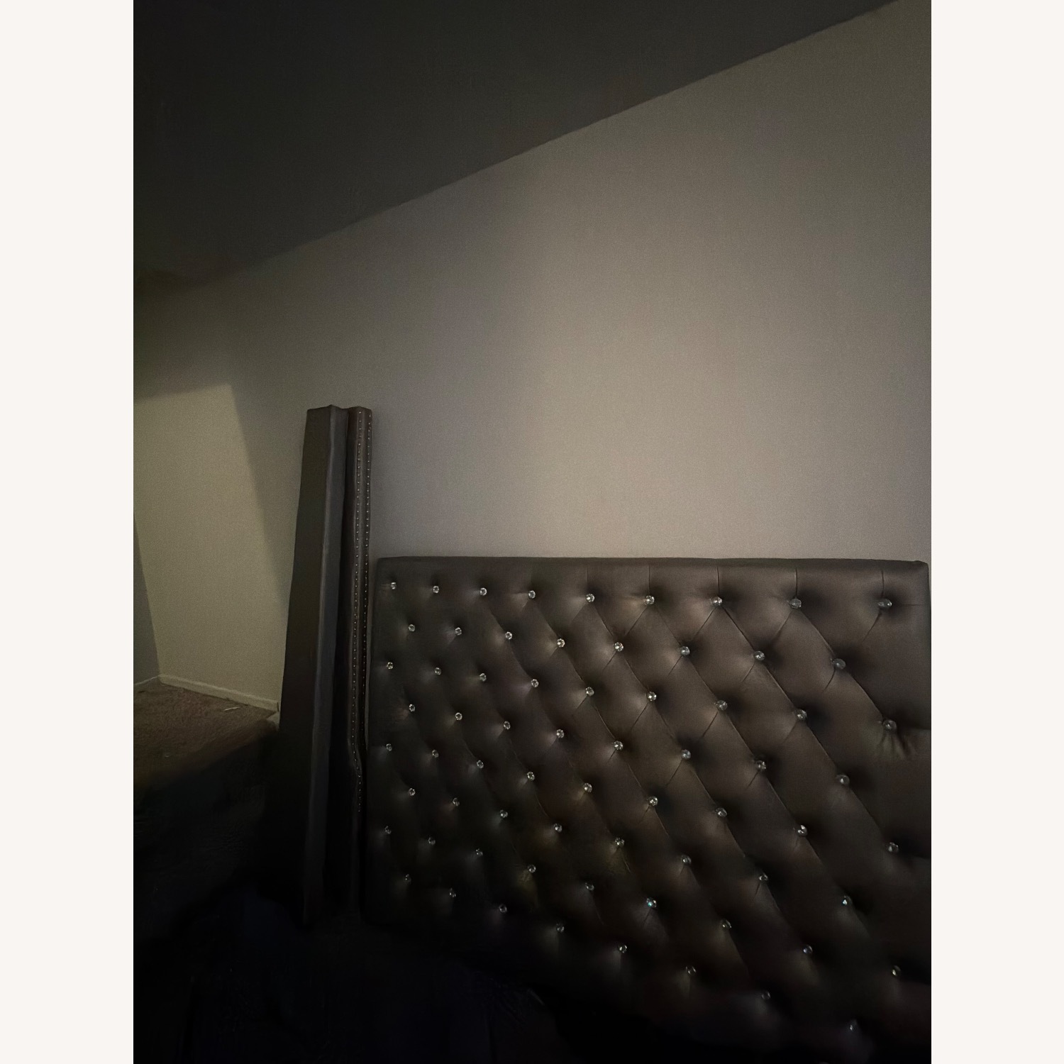 Wayfair Paoquin Light Gray Leather Headboard - image-2