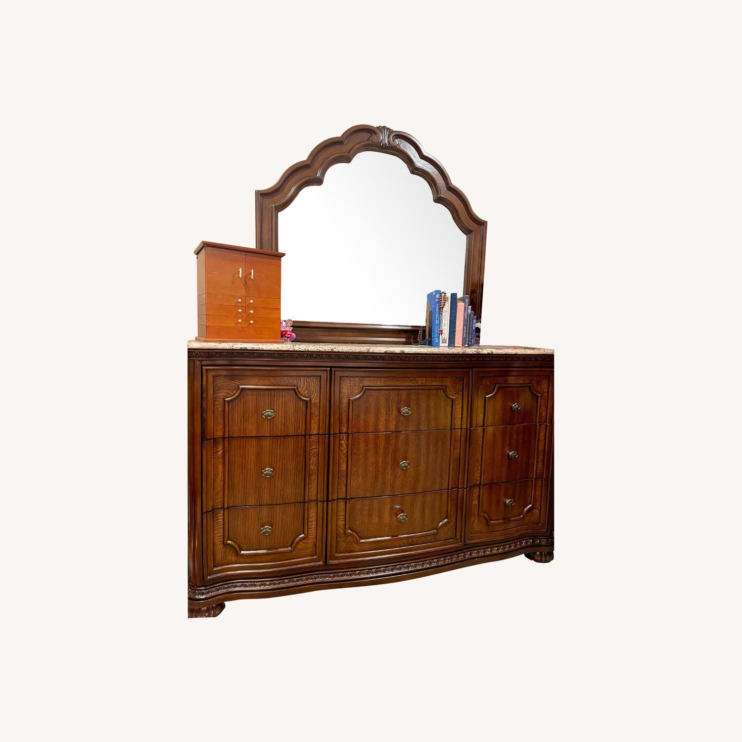 Ashley Furniture Dark Brown Wood Dresser - image-0