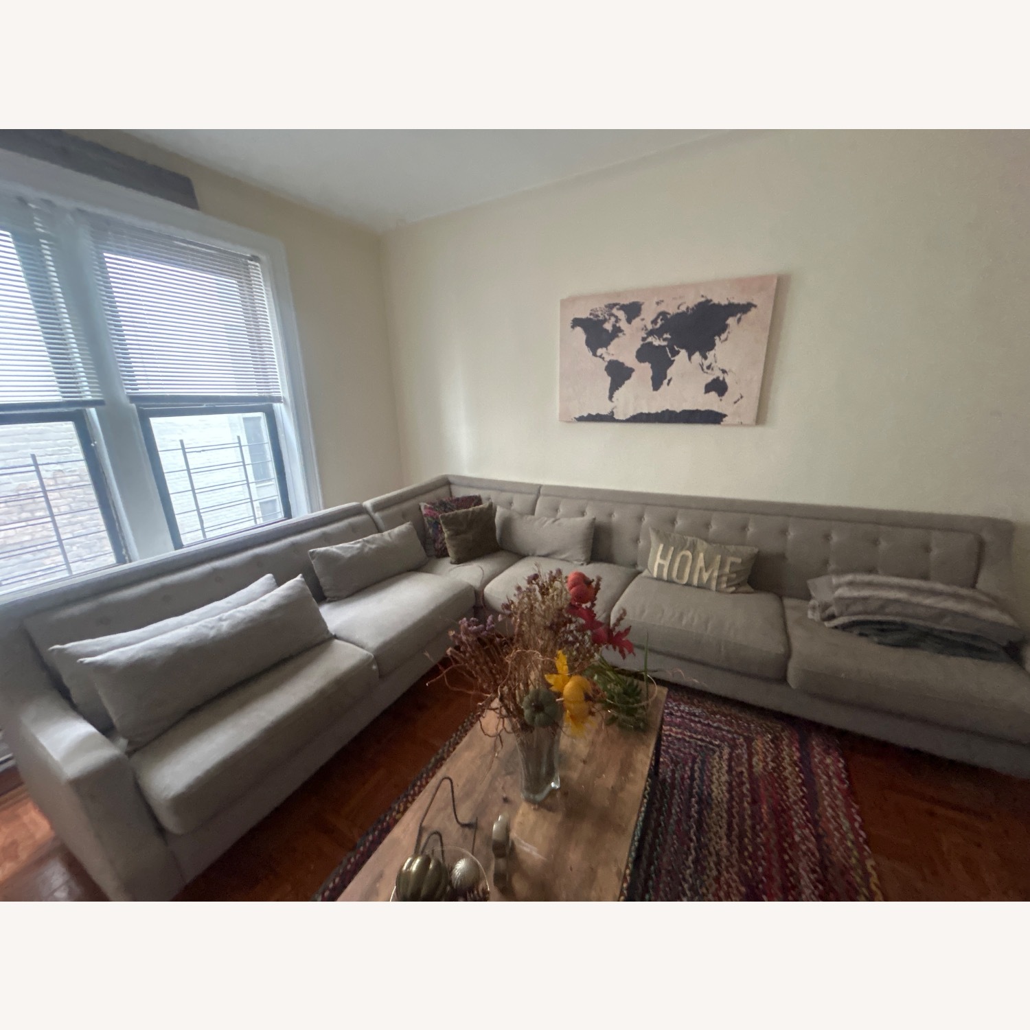 Mahogany and More Light Gray 3+ Piece Sectional - image-4