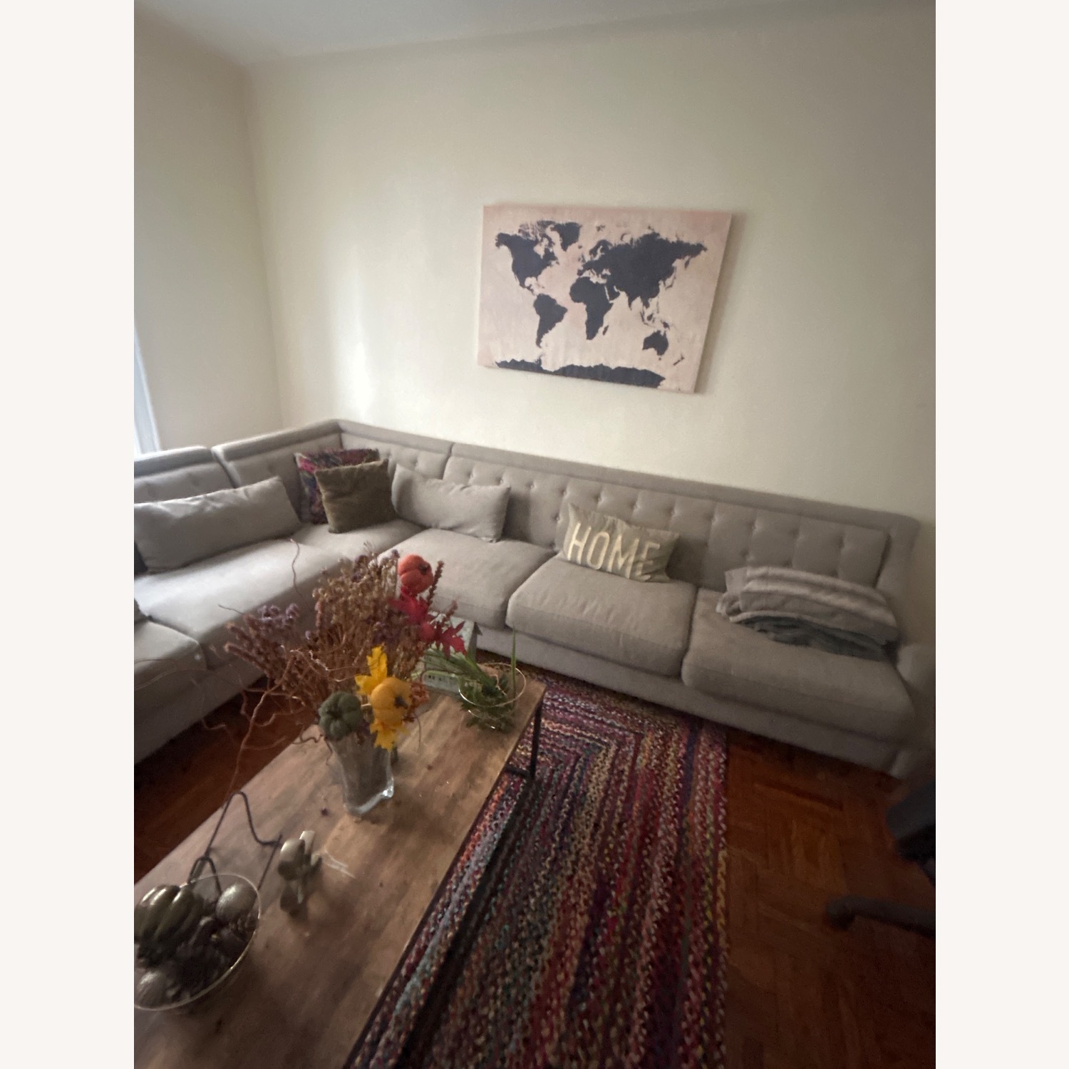 Mahogany and More Light Gray 3+ Piece Sectional - image-2