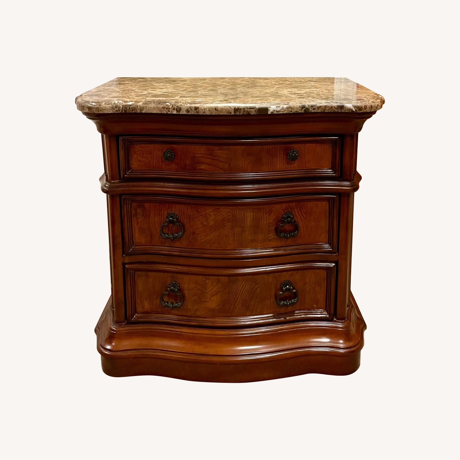 Ashley Furniture Dark Brown Wood Nightstand - image-0