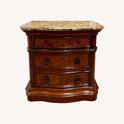 Used Ashley Furniture Dark Brown Wood Nightstand for sale on AptDeco