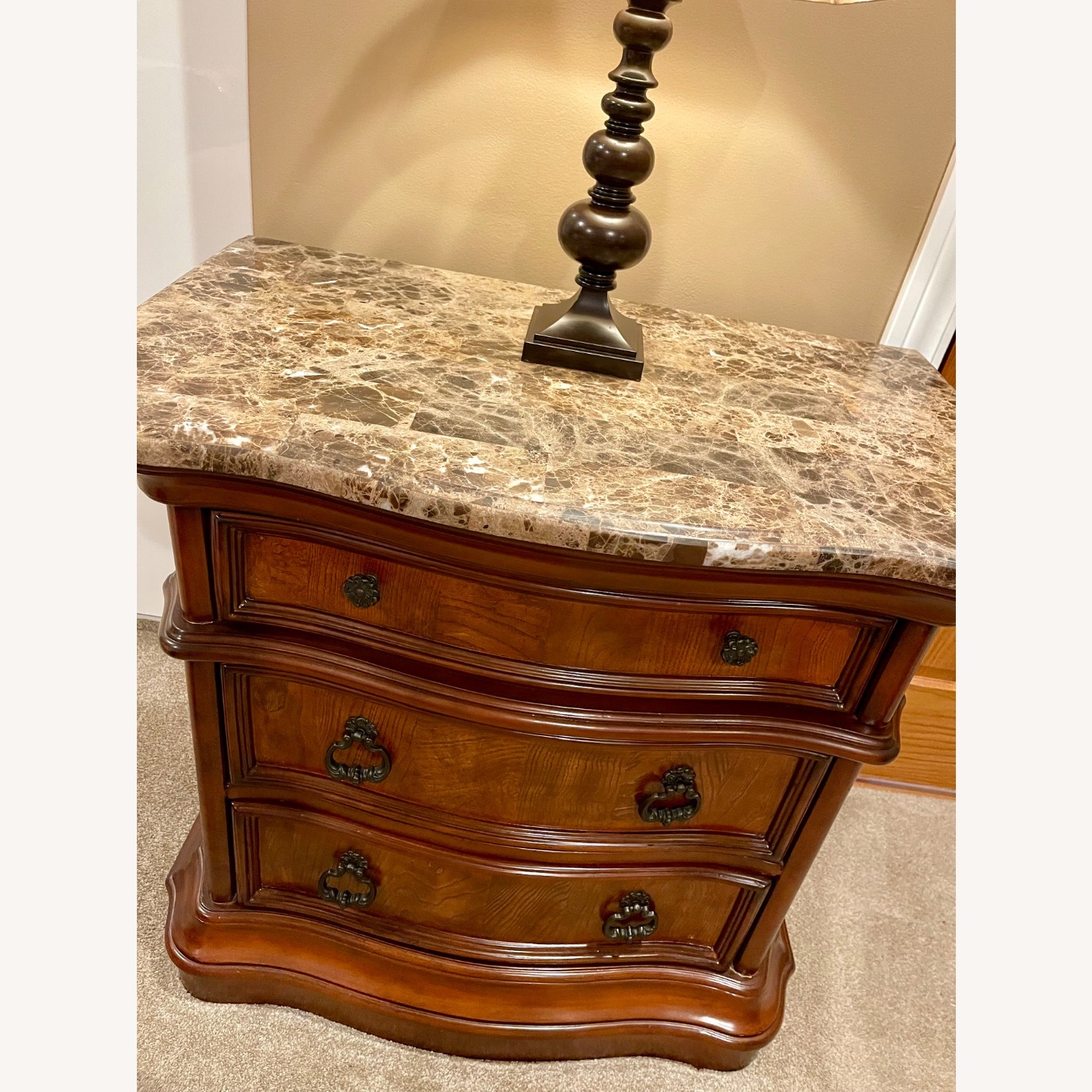 Ashley Furniture Dark Brown Wood Nightstand - image-2