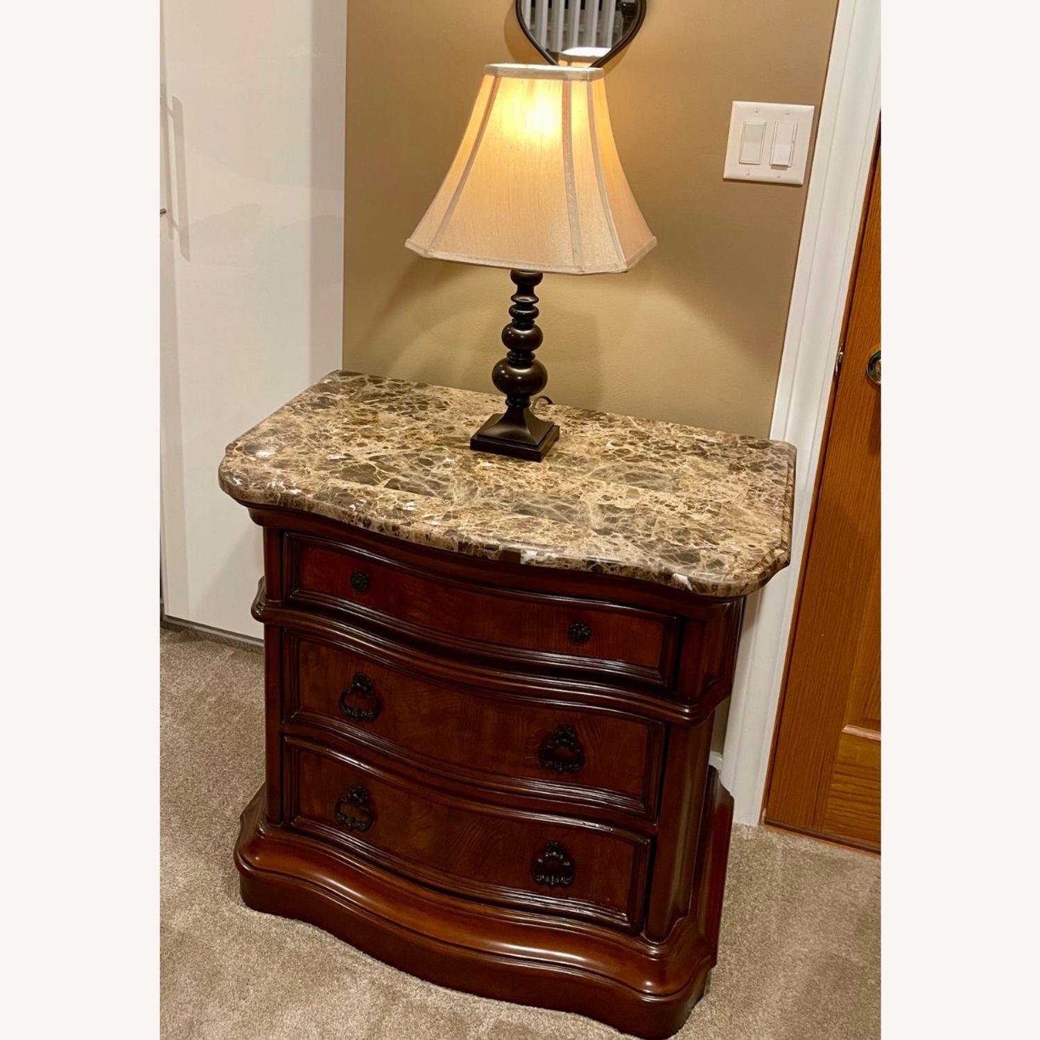 Ashley Furniture Dark Brown Wood Nightstand - image-3