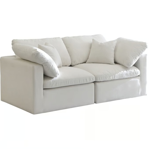 Used Plush Natural 2 Piece Modular Sectional for sale on AptDeco