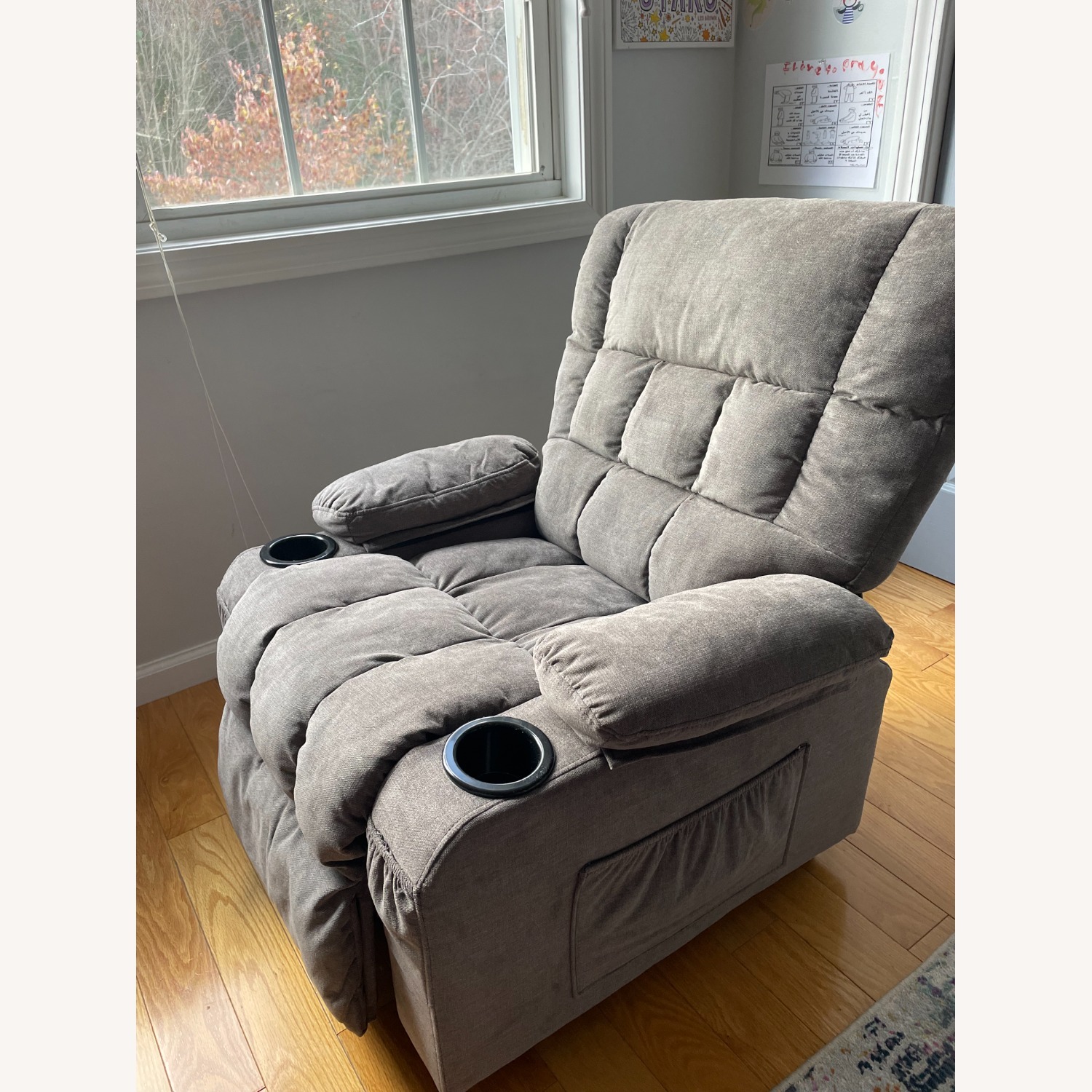 Bosmiller Kids Light Gray Fabric Recliner - image-3