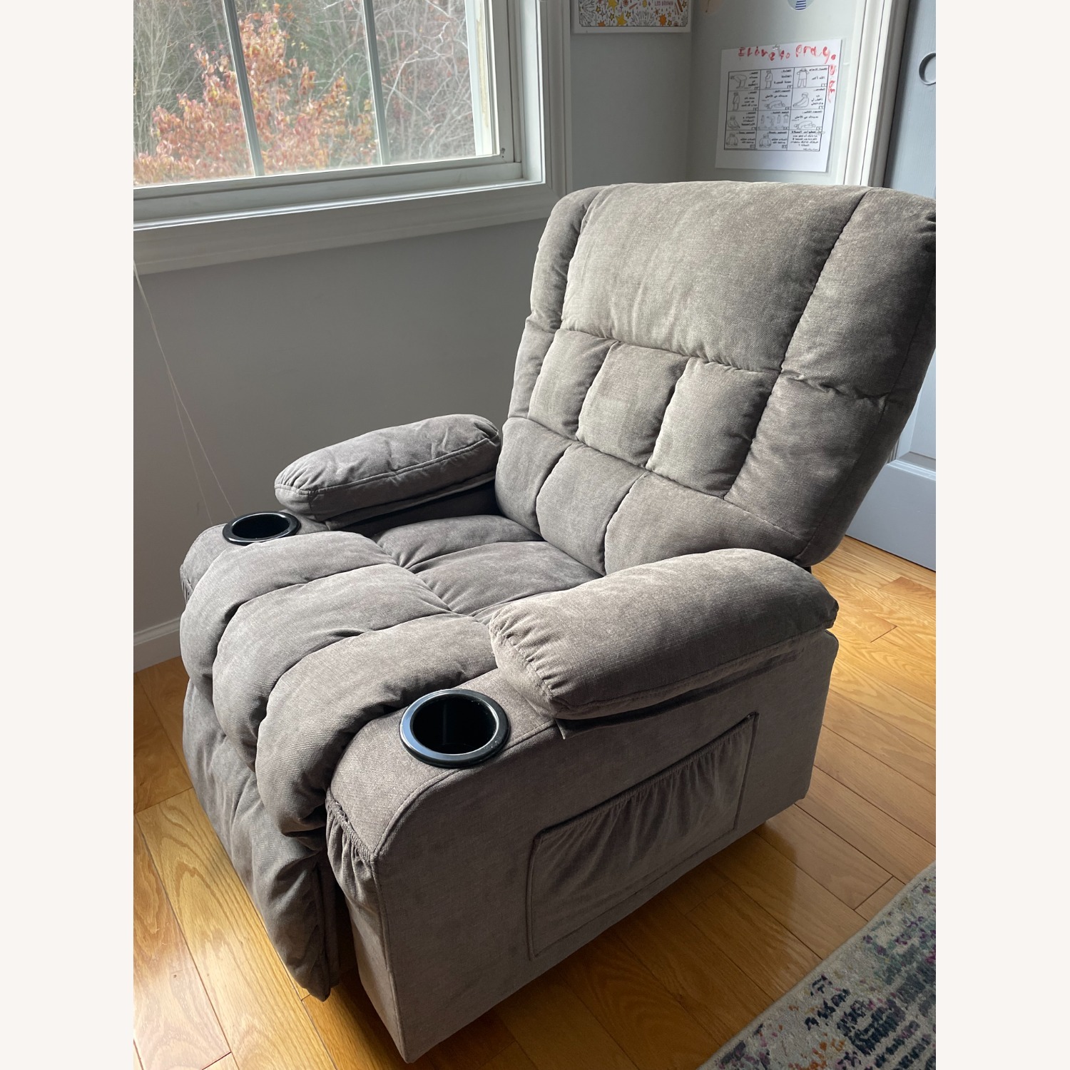 Bosmiller Kids Light Gray Fabric Recliner - image-5